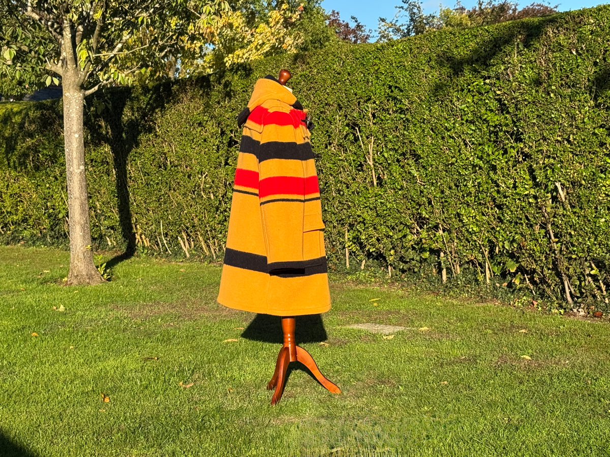 Duffle Coat Men Stripe Outside
