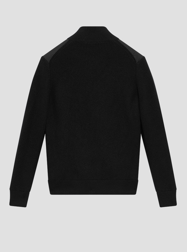 Black Beaufort Puff Front Knit Sweater