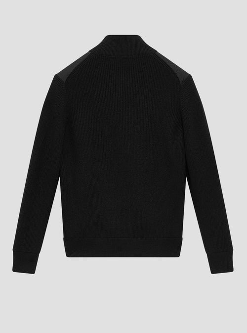Black Beaufort Puff Front Knit Sweater