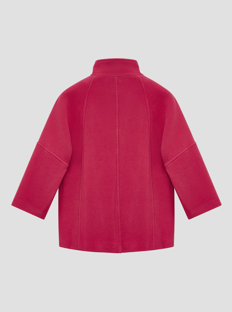 Pink Wool Blend Coat