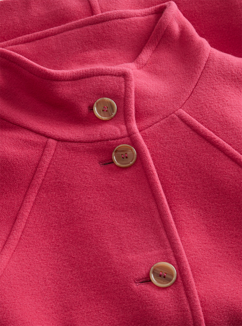 Pink Wool Blend Coat
