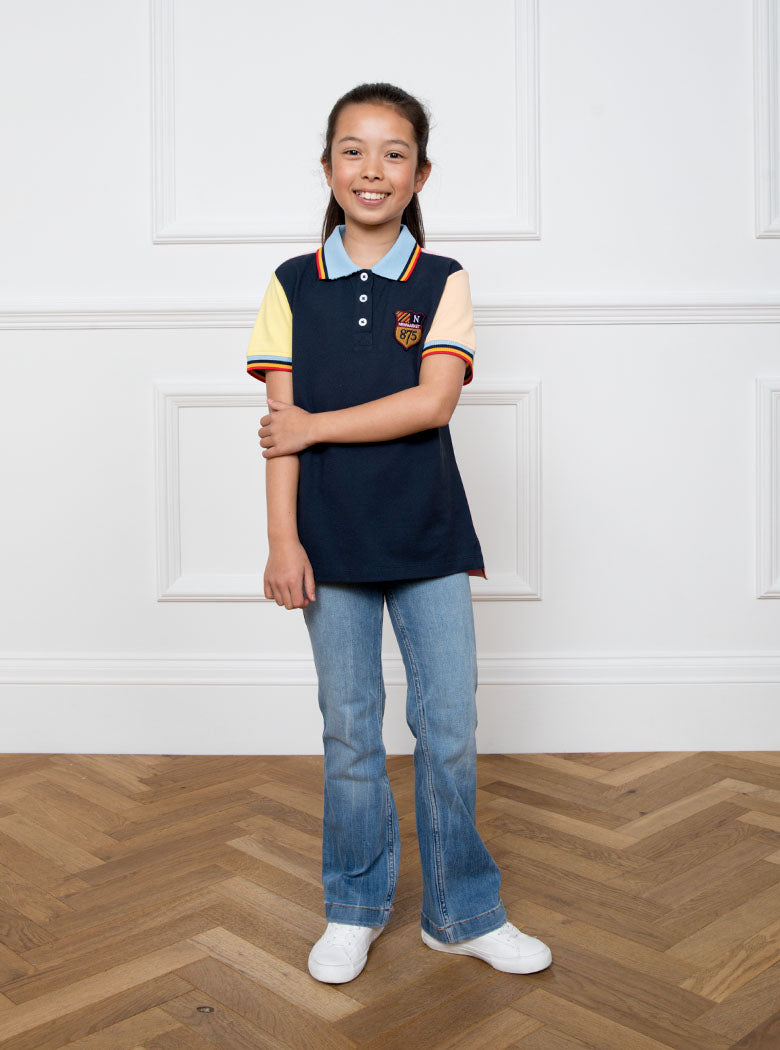 Children's Multi Coloured Navy Polo