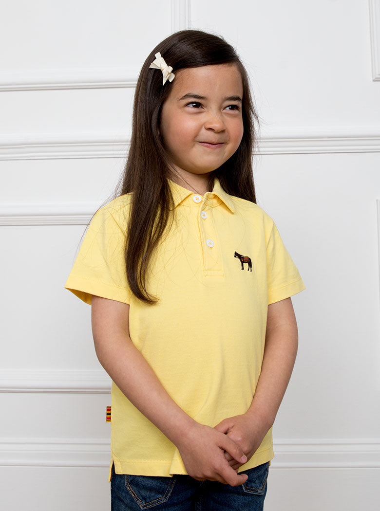 Children's Plain Lemon Polo Shirt