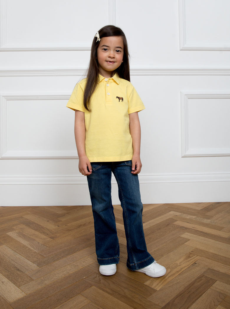 Children's Plain Lemon Polo Shirt