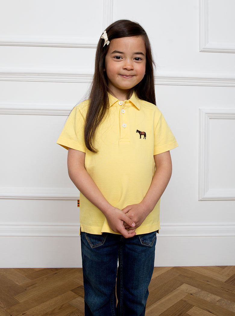 Children's Plain Lemon Polo Shirt