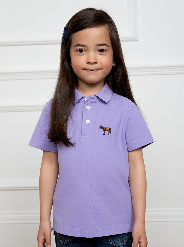 Children's Plain Lilac Polo Shirt