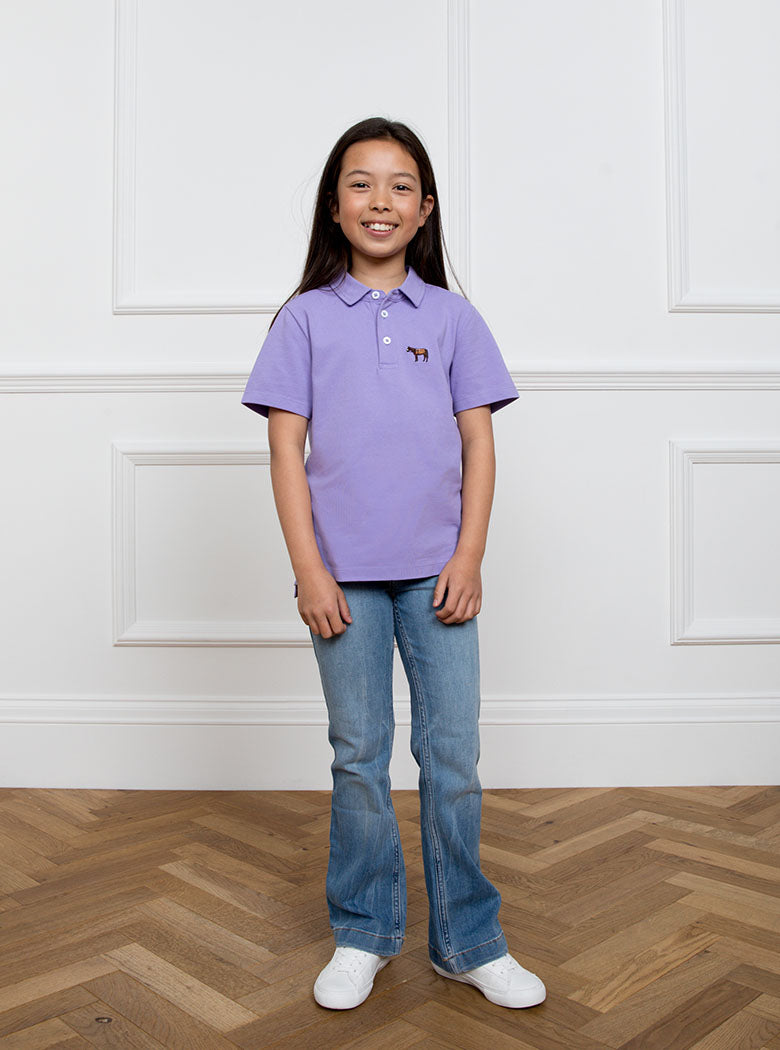 Children's Plain Lilac Polo Shirt