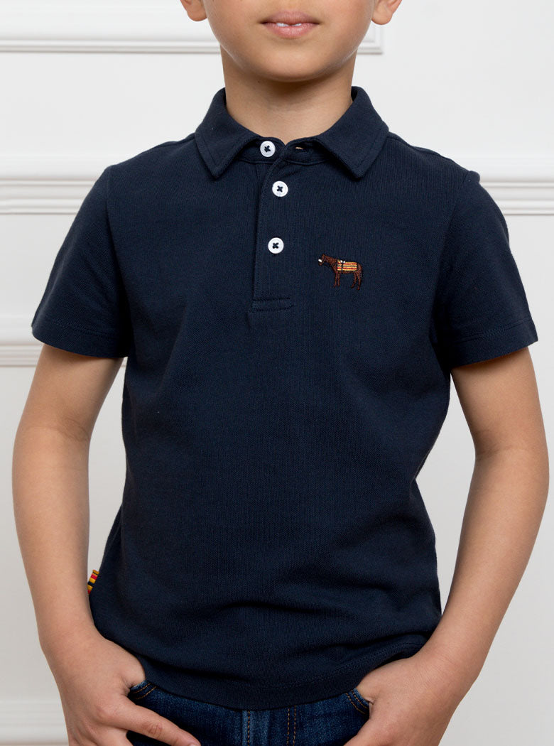 Children's Plain Navy Polo Shirt