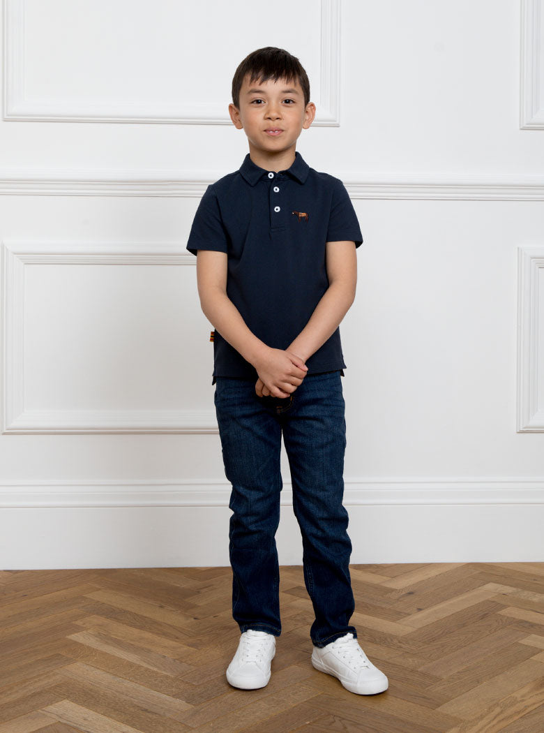 Children's Plain Navy Polo Shirt