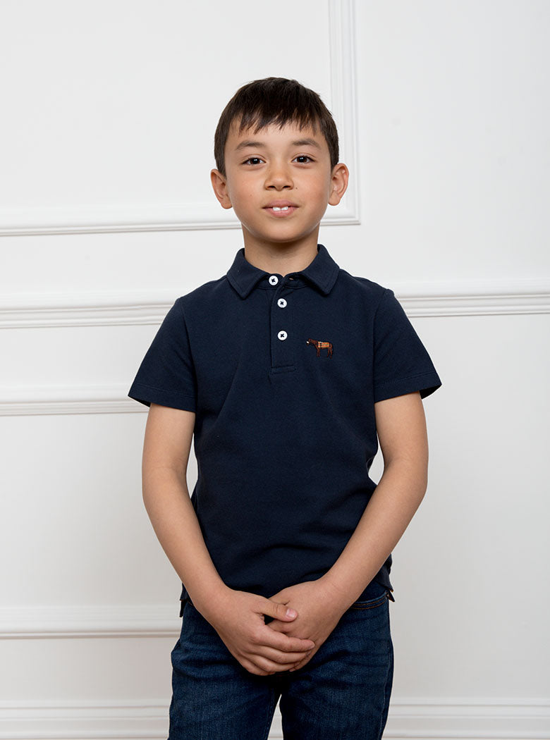 Children's Plain Navy Polo Shirt