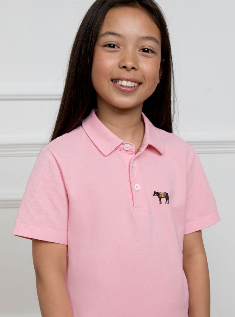 Children's Plain Pink Polo Shirt
