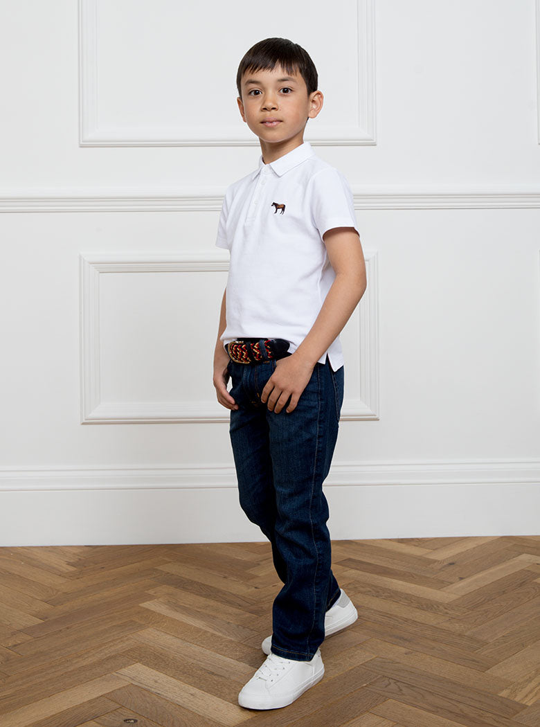 Children's Plain White Polo Shirt
