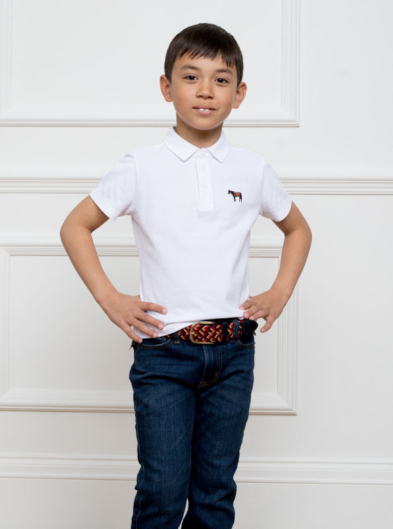 Children's Plain White Polo Shirt