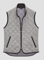 Grey Vitale Barberis diamond quilted cloth with a lightweight breathable thermal wadding. 