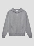 Grey Cashmere Zip Hoodie