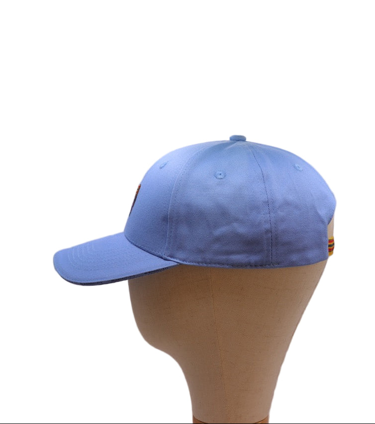 Cap Sky Blue with Newmarket Stripe