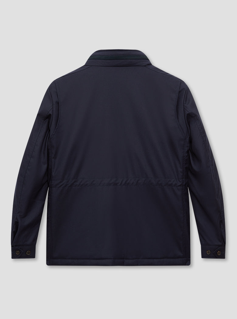 Mens Hannibal Jacket, Military Style, Woolen Cloth, Navy – Newmarket 875