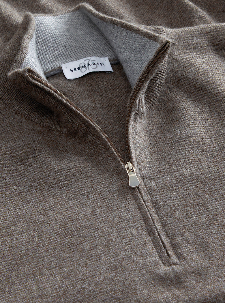 Mushroom Cashmere 1/4 Zip