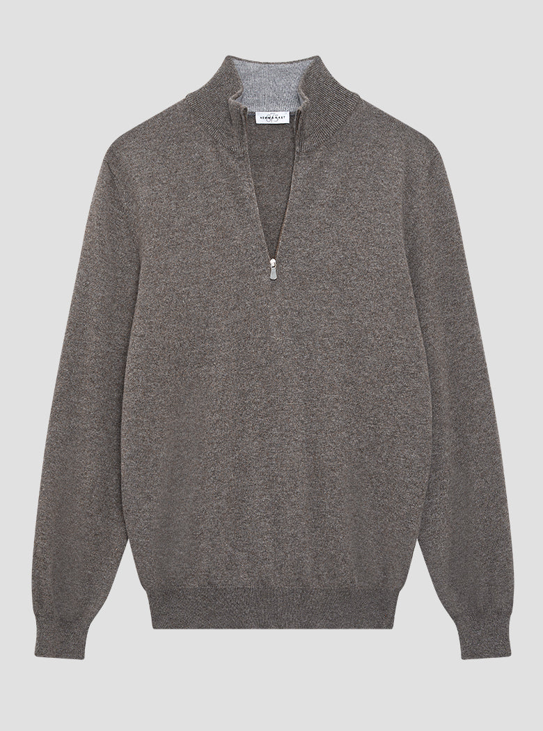 Mushroom Cashmere 1/4 Zip