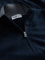Navy Cashmere 1/4 Zip