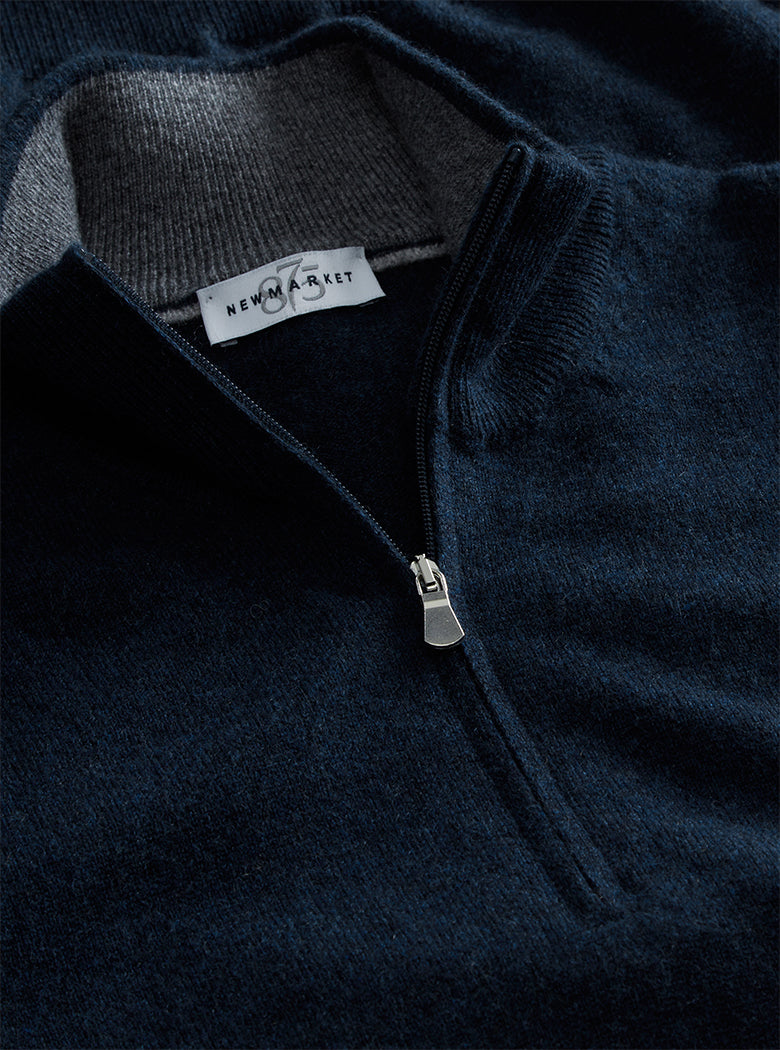 Navy Cashmere 1/4 Zip