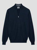 Navy Cashmere 1/4 Zip