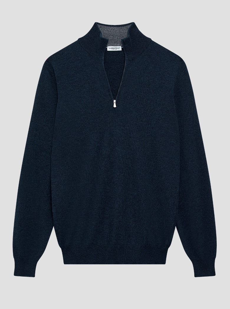 Navy Cashmere 1/4 Zip