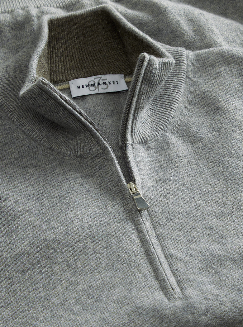 Grey Cashmere 1/4 Zip