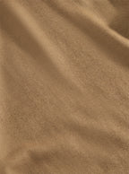 Camel Washed Crew Neck Knit