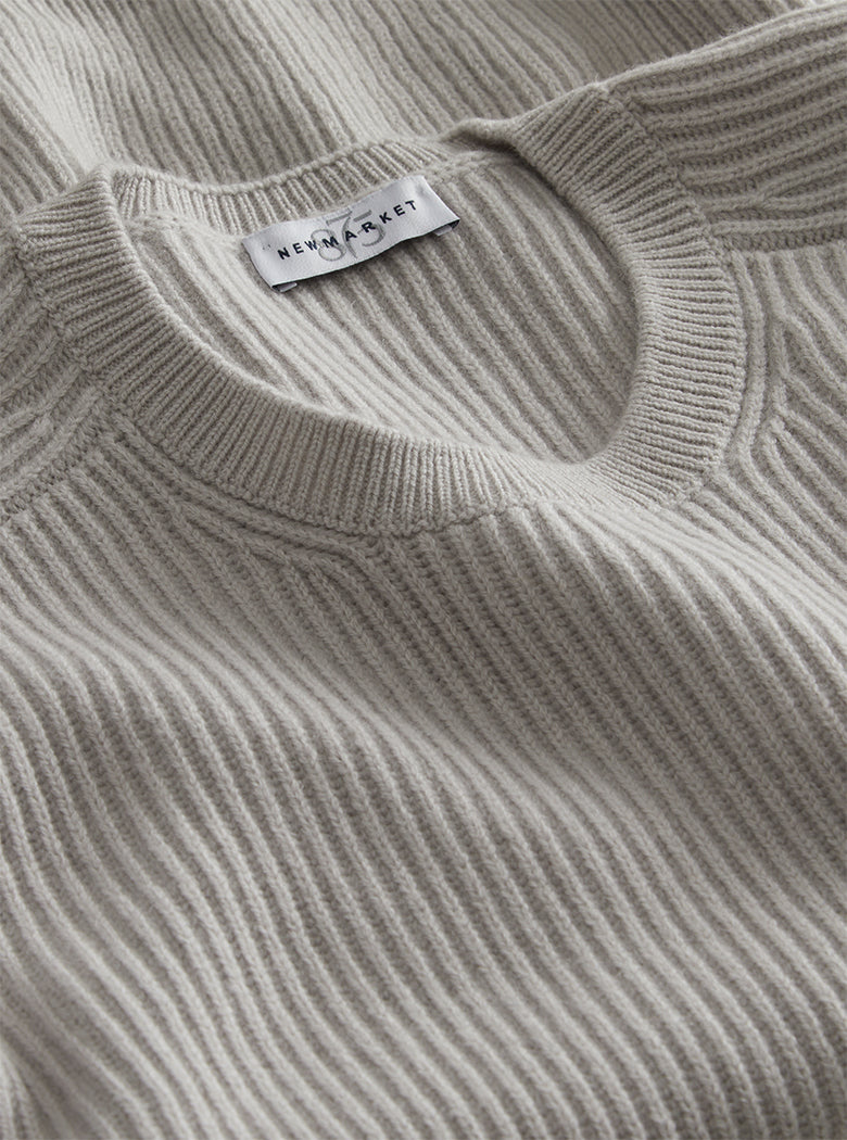 Ice Ribbed Crew Neck Knit