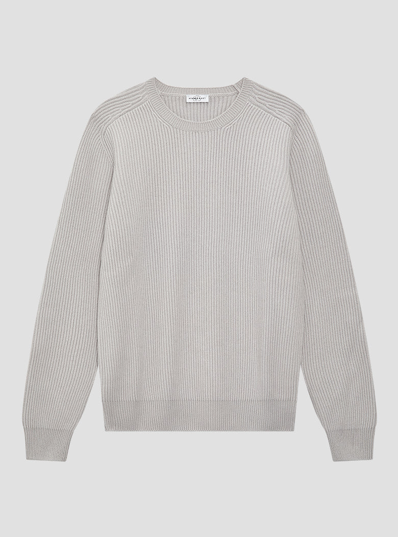 Ice Ribbed Crew Neck Knit