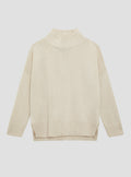Oatmeal Funnel Neck Knit