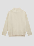 Oatmeal Funnel Neck Knit