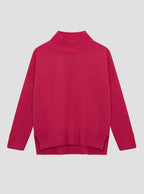 Pink Funnel Neck Knit