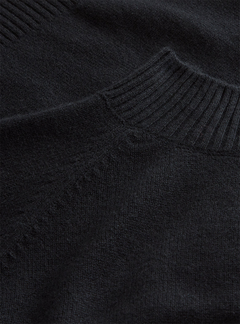 Black Turtleneck Cashmere Knit