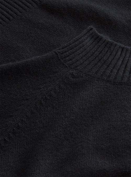Black Turtleneck Cashmere Knit