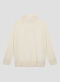 Ivory Turtleneck Cashmere Knit