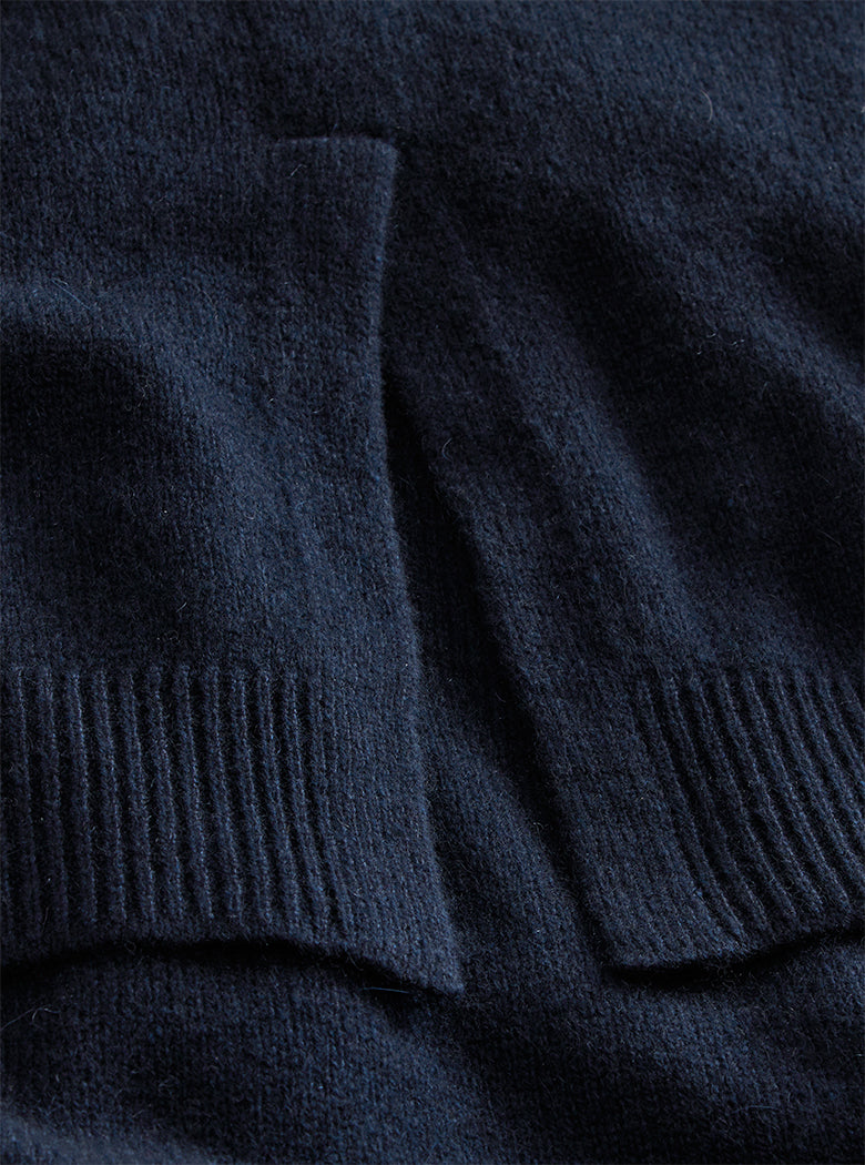 Navy 3/4 Sleeve Cashmere Knit