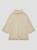 Oatmeal 3/4 Sleeve Cashmere Knit