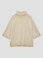 Oatmeal 3/4 Sleeve Cashmere Knit