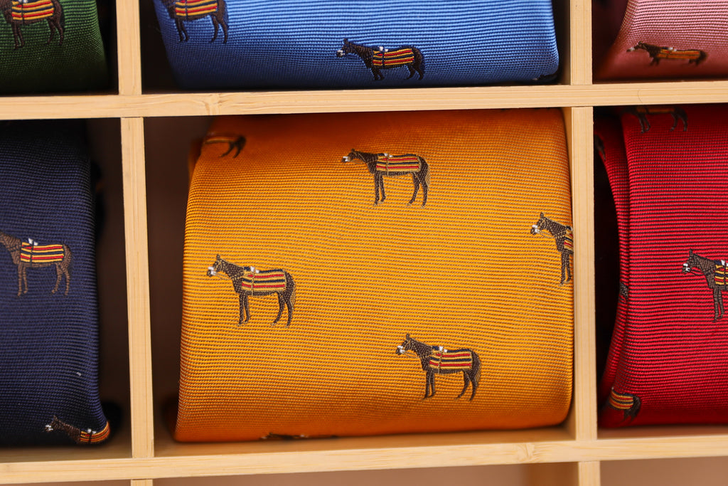 Newmarket Gold Jacquard Silk Tie