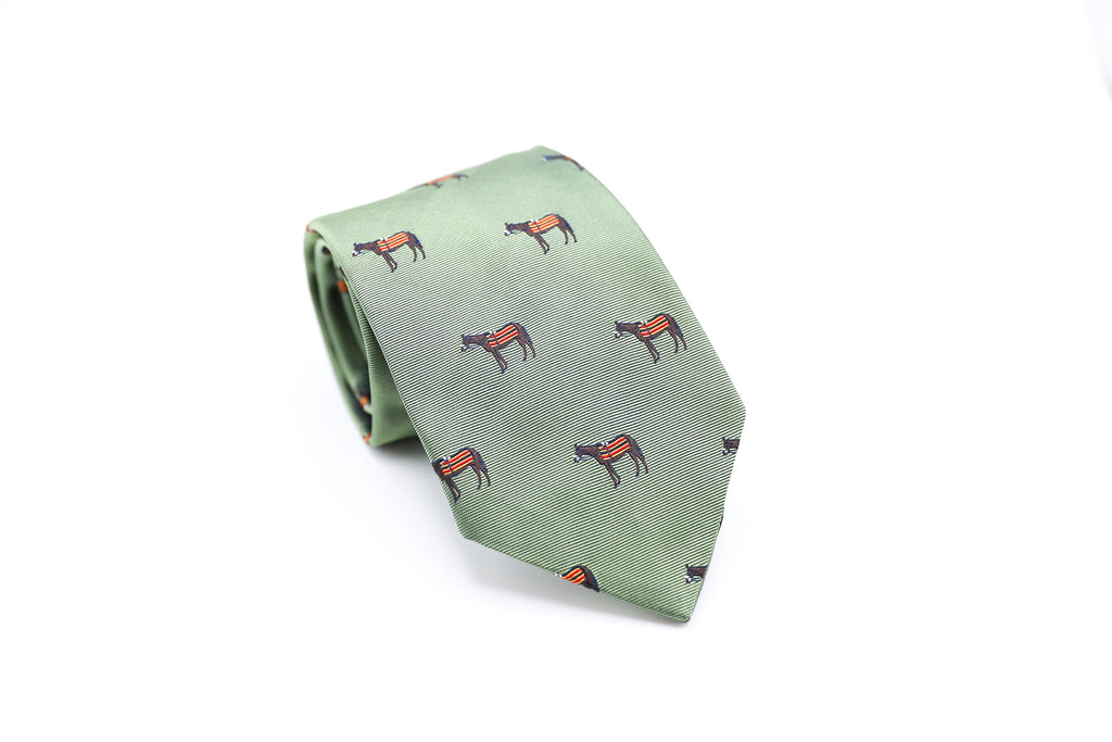 Light Green Jacquard Silk Tie