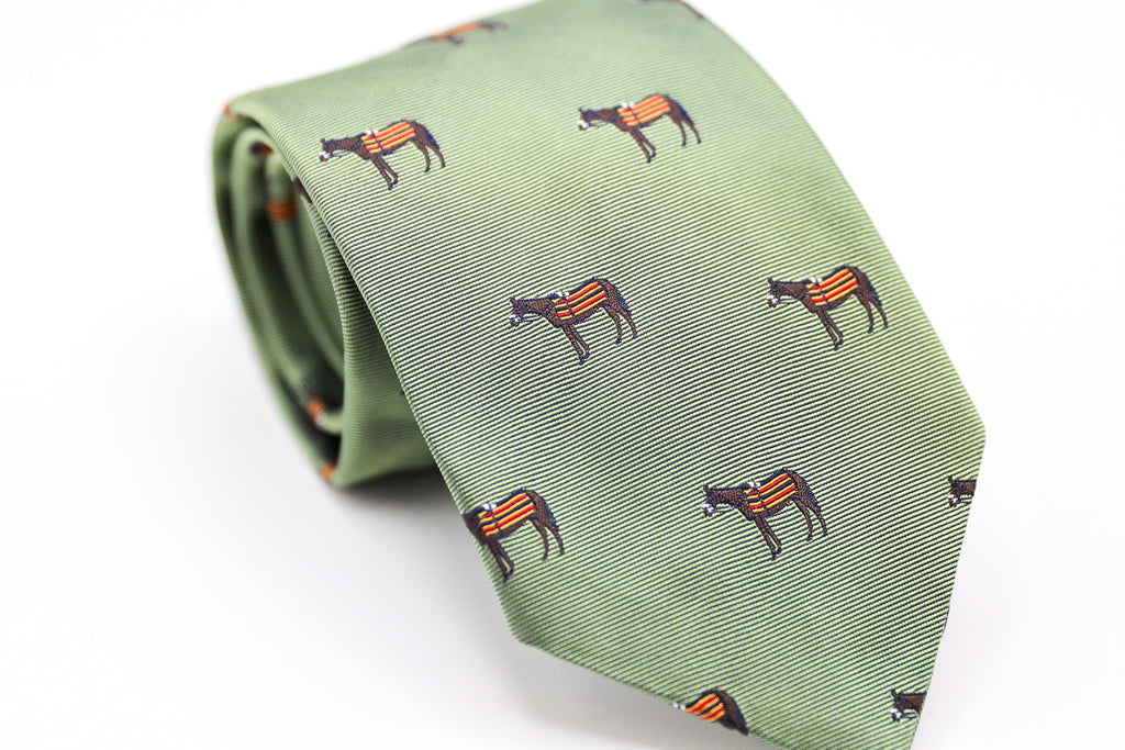 Light Green Jacquard Silk Tie
