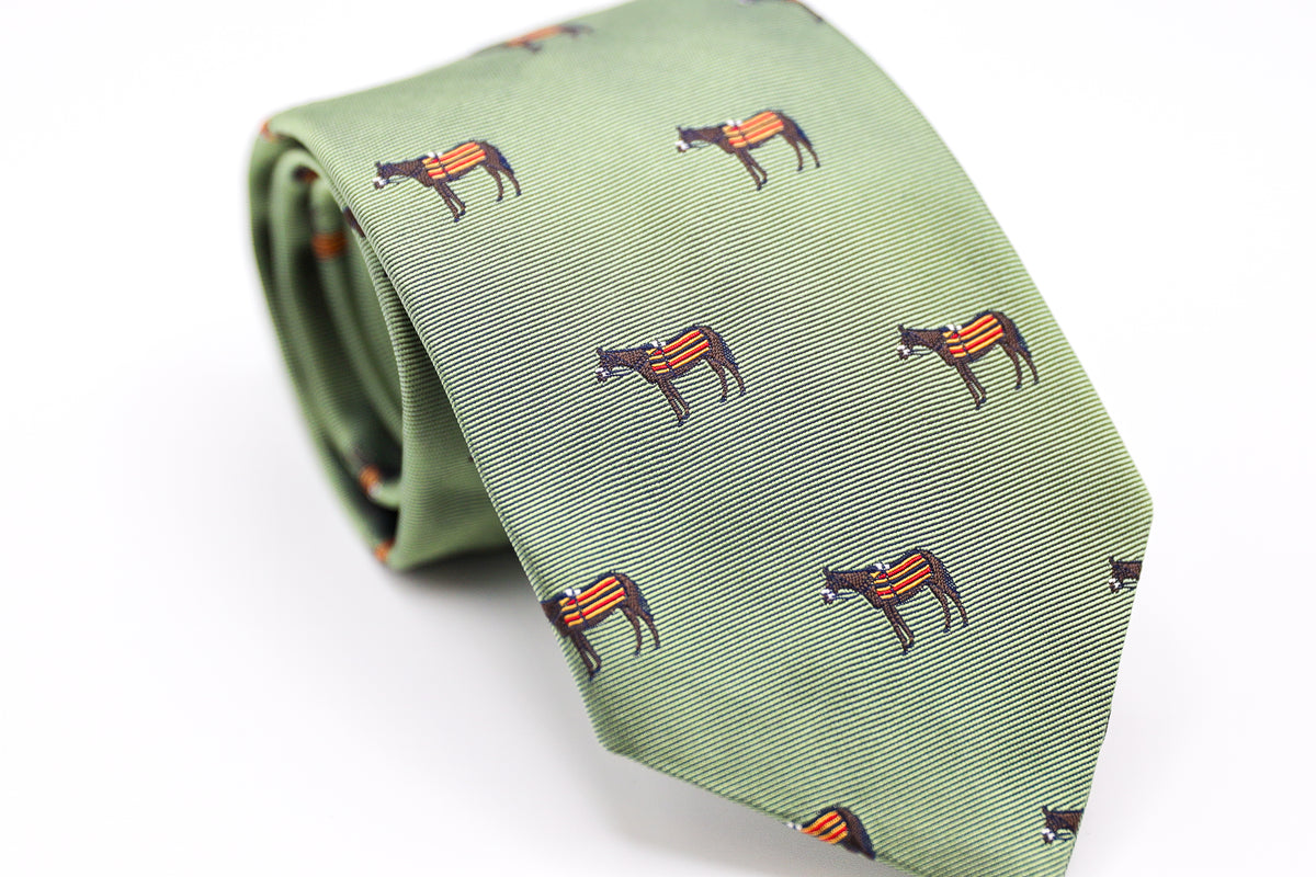 Light Green Jacquard Silk Tie