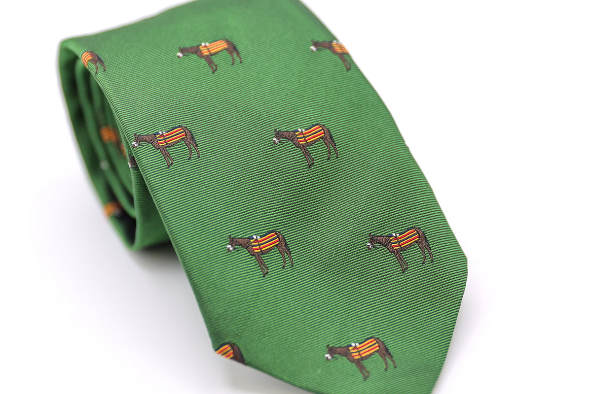 Dark Green Jacquard Silk Tie
