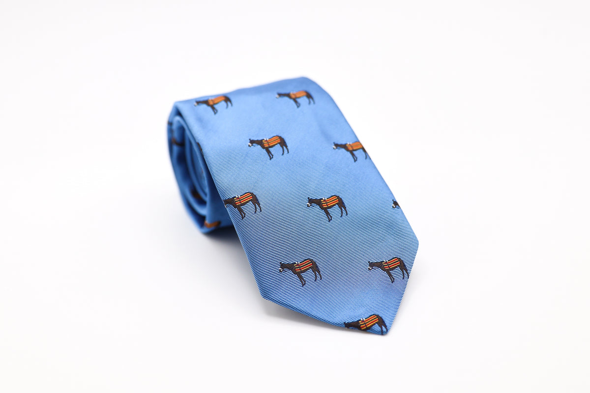 Sky Jacquard Silk Tie