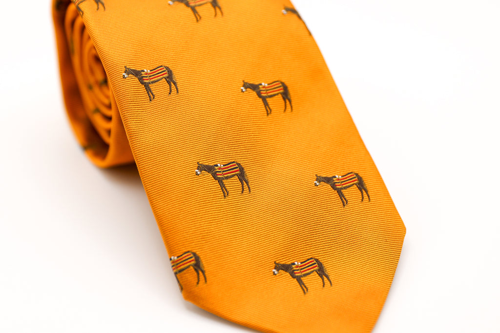 Newmarket Gold Jacquard Silk Tie
