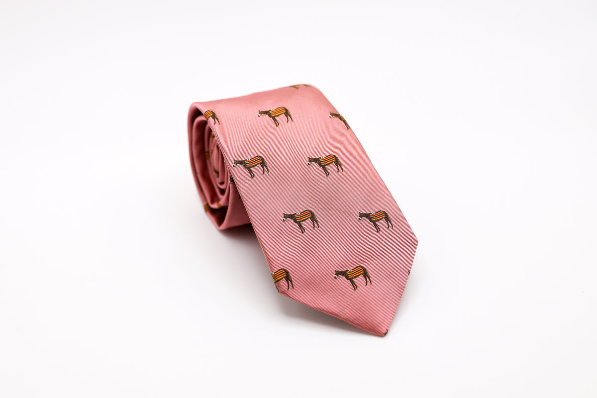 Pink Jacquard Silk Tie