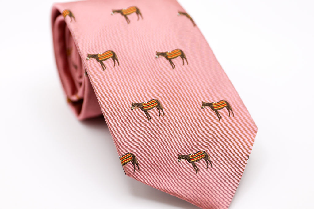 Pink Jacquard Silk Tie