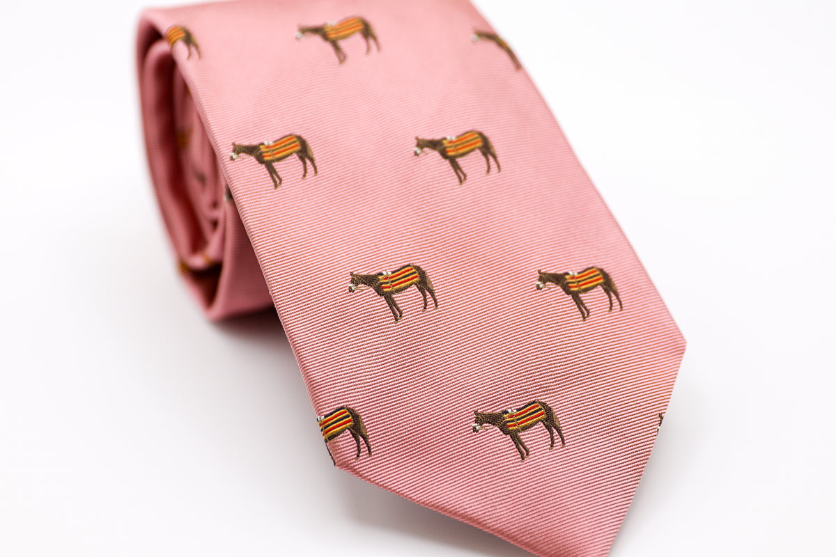 Pink Jacquard Silk Tie